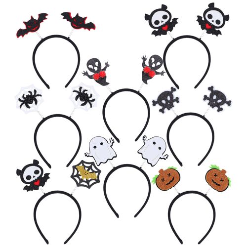 Bandeau D'halloween Cosplay, 8 Paquets, Nouvelle Collection, Coiffure Citrouille, D¿¿Cor De F¿ºte, Cadeau