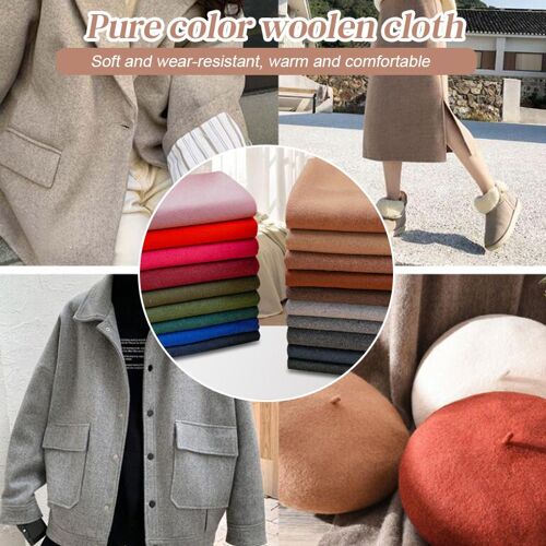 Tissu Imitation laine de cachemire, 100x150cm, ¿¿pais, bross¿¿, doux et chaud pour l'hiver, pour bricolage, couture, manteau, veste, jupes, v¿ºtements