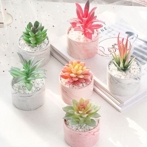 Plantes succulentes artificielles vertes, 6 Styles, pour la maison, d¿¿coration de jardin, plantes de mariage, Arrangement de fleurs murales, bonsa?