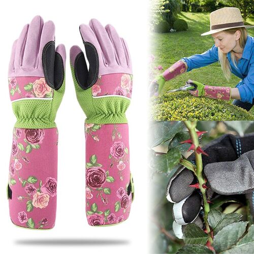 Gants De Jardin Antid¿¿Rapants Pour Femmes, 1 Paire, R¿¿Sistants Aux Coups De Couteau, Imprim¿¿S Floraux