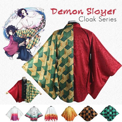 Costume De Cosplay Demon Slayer, Uniforme D'anime, D¿¿Coration De F¿ºte D'halloween, V¿ºtements Cape De Style Japonais Kimetsu No Yaiba Tanjirou