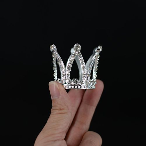 Diadème En Perles De Cristal Pour Enfants, Mini Couronne Princesse, Ornements De Cheveux Pour Mariage, Fête D'Anniversaire, Outils De Décoration De Gâteaux