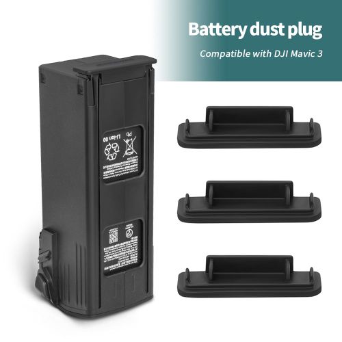 Capuchon De Protection De Port De Charge De Batterie, 3 Pièces, Anti-Court-Circuit, Couvercle De Protection En Silicone, Prise Anti-Poussière Pour Drone Dji Mavic 3-Générique