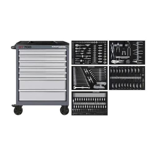 Servante d'atelier BT700, 7 tiroirs, 274 pcs Kraftwerk 102.117.106