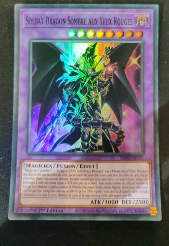 Yu Gi Oh Ra02 Fr021 Soldat Dragon Sombre Aux Yeux Rouges Super Rare