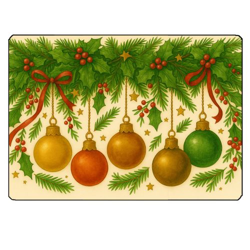 Planche à découper Boules de Noël  28,5 × 20 cm