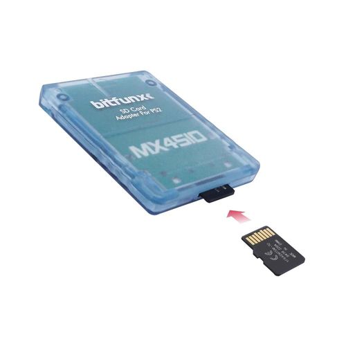 Tf-Micro Sd Blue - Bitfunx-Adaptateur De Carte Sd Pour Consoles Sony Playstation 2, Mx4sio, Sio2sd, Ps2