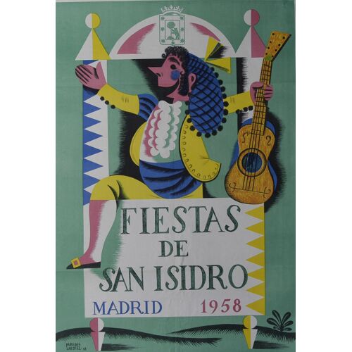 Affiche Fête De Saint Isidore Madrid 1958