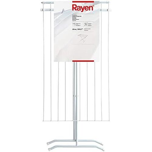Rayen Corde à linge en acier Surface de pose de 10 m Corde à linge pliante Pour l'intErieur et l'extErieur 90 x 53,5 x 82 cm
