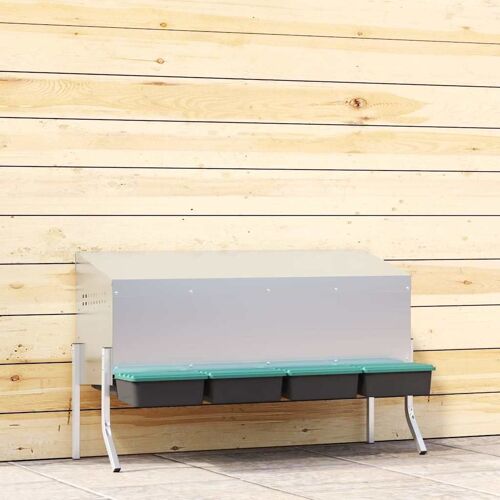 vidaXL Nichoir à poules3 compartiments avec pieds en acier galvanisé