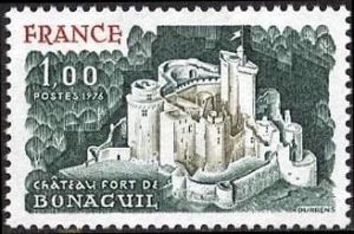 Timbre France 1976 Oblitéré - Château Fort De Bonaguil - 1.00 Yt1871