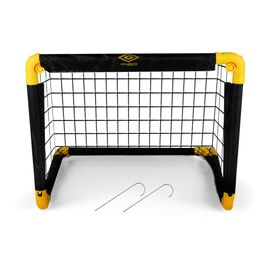 Umbro Cage De Foot 50 X 44 X 44 Cm - Ensemble De 2 Buts De Foot - Mini But Pliable - Kit Entrainement Football Pour Enfants Et Adultes - Cage Foot Extérieur Et Intérieur - Noir/Jaune