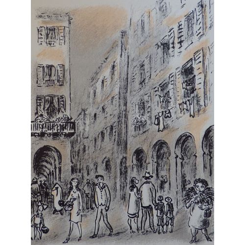 André Hambourg - Lithographie Originale - Dans La Rue 3