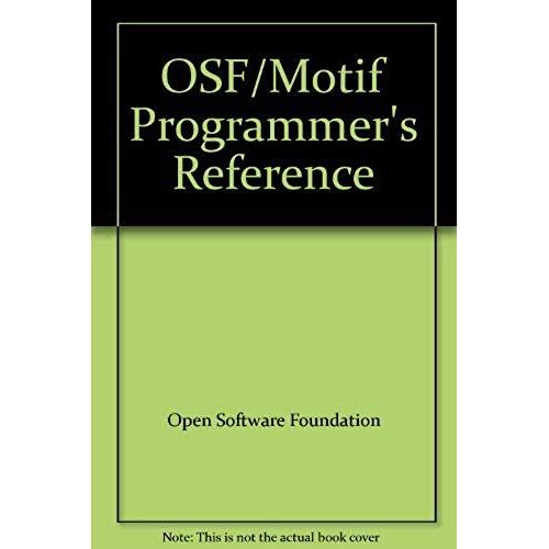 Osf/Motif Programmer's Reference Release 2.0