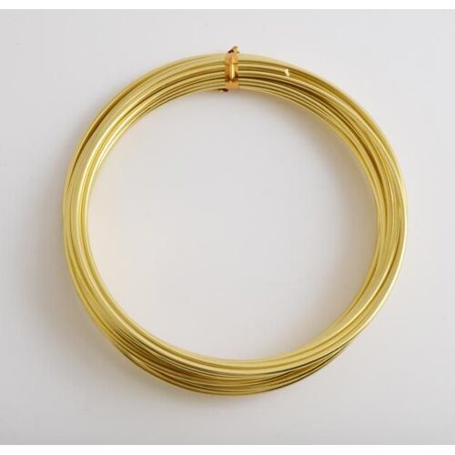 Fil Aluminium - Or Clair - 5 M X 2 Mm