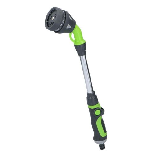 Kinzo Ensemble de Pulvérisation 3 pièces - Pistolet arrosage, Pistolet Tuyau Arrosage et Tête Extensible 15' - 8 Positions de Jet d'eau - Arrosage Jardin - Vert/Noir