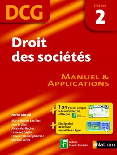 Droit Des Sociétés - Épreuve 2 - Dcg Manuel Format : Epub 2 Dcg Livre