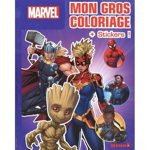 Mon Gros Coloriage + Stickers Marvel