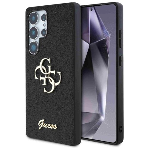 Guess Coque 4g Metal Logo Glitter Samsung Galaxy S25 Ultra Black
