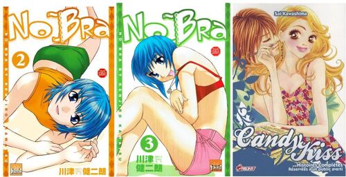 Candy Kiss Tome 11 (Histoires Complètes) + No Bra Tomes 2 Et 3 - Lot De 3 Mangas-Tbe