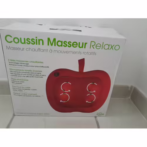 Coussin Masseur Relaxo Chauffant À Mouvements Rotatifs