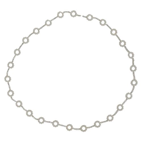Cristal Strass Chaîne Mode Brillant Fabriqué À La Main Simulation Perle Cercle Strass Chaîne Pour Bricolage Vêtements Robe De Mariée Couture Bijoux 1 Yard
