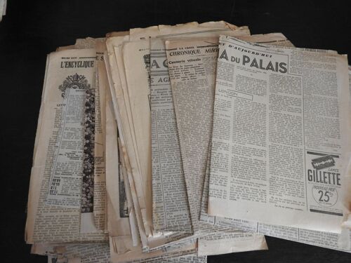Lot De Centaines D'extraits De Journaux Entre 1927 Et 1947 / Rubriques Diverses De Journaux Divers / La Croix / Candide / Temigange Chretien...