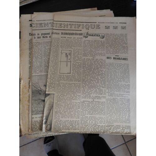 Lot De 6 Extraits Du Journal "La Croix" Entre 1928 Et 1930 / Causerie Scientifique