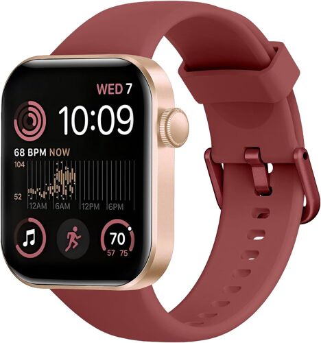 Montre Connectée Femme Homme avec Appels Bluetooth, 1.85"" HD Smartwatch avec 140+ Modes Sportifs, Etanche IP68 Montre Connectee avec Podometre/Cardiofrequencemetre/Moniteur de Sommeil pour Android/iOS