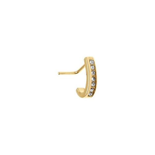 Piercing Acier Doré Nez Oxydes Blancs