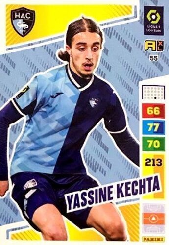 55 Yassine Kechta - Le Havre Ac - Carte Panini Adrenalyn Xl 2023-2024 Ligue 1