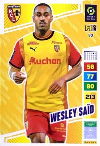 80 Wesley Saïd - Rc Lens - Carte Panini Adrenalyn Xl 2023-2024 Ligue 1