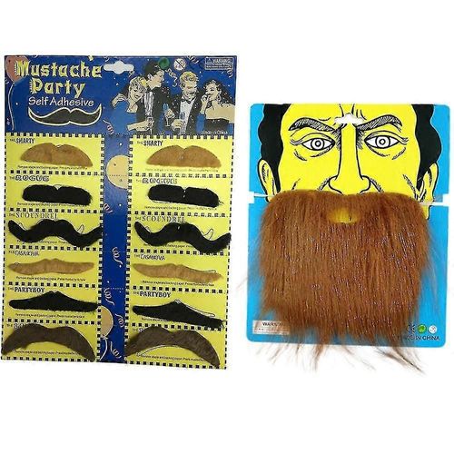 Drôle Costume Party Homme Halloween Barbe Facial Hair Disguise Game Black Mustache Party Fournitures