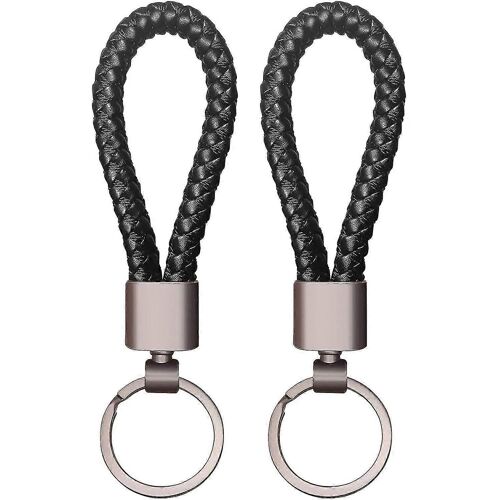 Anneau De Porte-Clés De Voiture En Corde De Tresse En Cuir Épais Pour Hommes Et Femmes