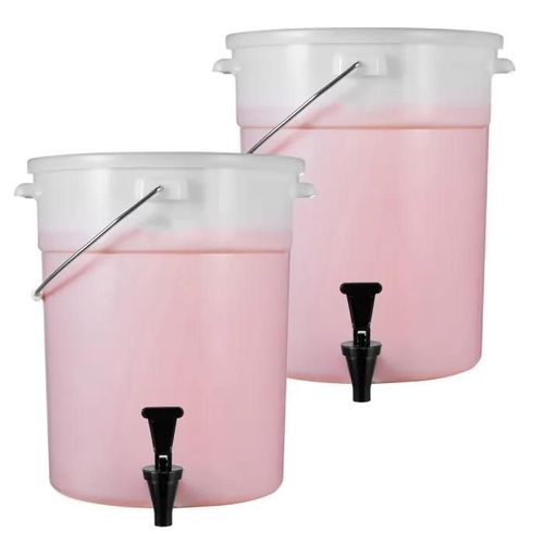 Distributeur de Boissons-Duoku-5 Gallons-2 Packs-Plastique-Robinet et Couvercle-pour Fêtes, Restaurants et Hôtels