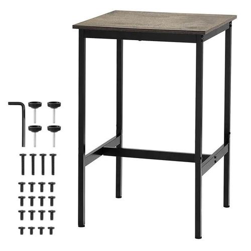 Table De Bar-Duoku-610 X 610 X 914 Mm-Table Haute Avec Structure Métallique Solide-Bureau Êtroit Et Long Pour Cocktails