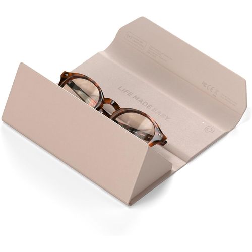 Findall Étui Pour Lunettes Intelligent Compatible Avec Apple Find My, Pochette Pliable Et Portable Avec Alerte Sonore, Charge Sans Fil, Pour Tous Types De Lunettes Et Modèles Xr/Ar ¿ Rose