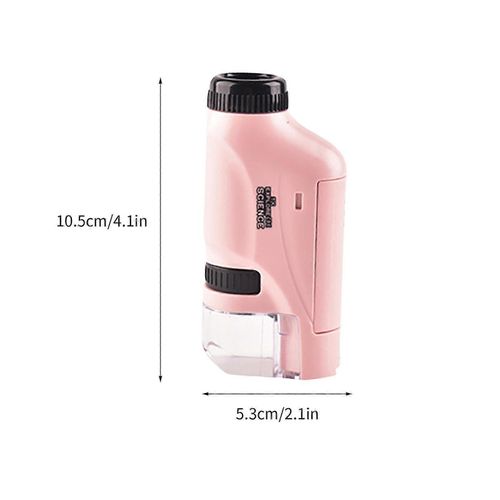 Enfants¿s Portable Microscope Jouet Élèves du primaire et du collège Équipement d'expérience scientifique portatif Set Cadeau de Noël