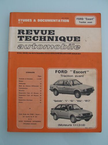 Revue Technique Automobile 4101 Ford Escort Traction Avant