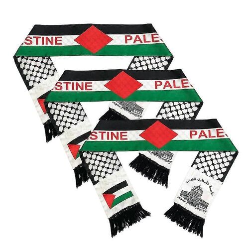 3pcs Palestine Écharpe Palestine Drapeau Écharpe Palestinien 14*130cm