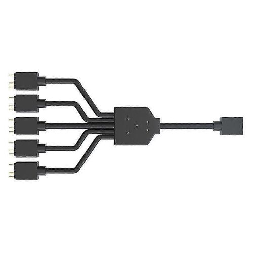 Argb 1 à 5 3 broches 5v Flexible Fan Rgb Adaptateur Câble Ordinateur pour Boîtier Connecteur Splitter Pour Msi
