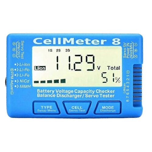 Rc Cellmeter8 1s-8s Compteur De Test De Tension De Capacité De Batterie Pour Lipo Li-Nimh Mètre