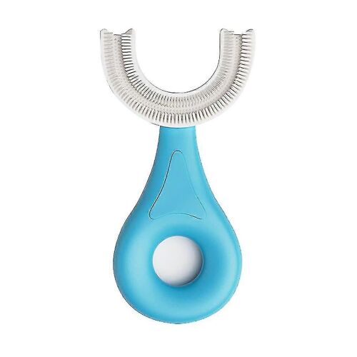 Brosse À Dents En Forme De U Pour Enfants, Tête De Brosse En Silicone Souple De Qualité Alimentaire, Conception De Nettoyage Des Dents Buccales À 360° Pour Les Tout-Petits Et Les Enfants