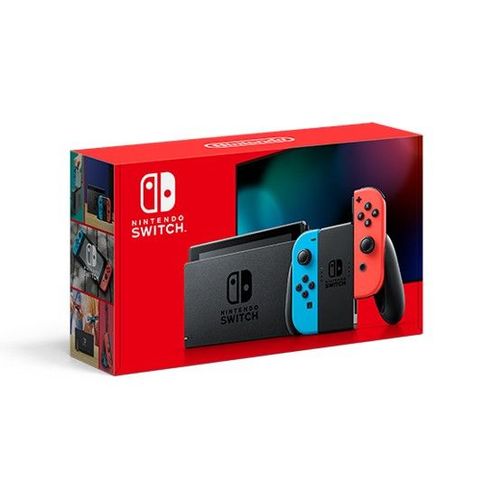 Console Nintendo Switch 2019 avec joy-con bleu néon et joy-con rouge néon - Nouvelle version