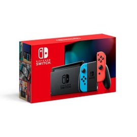Console Nintendo Switch 2019 avec joy-con bleu néon et joy-con rouge néon - Nouvelle version