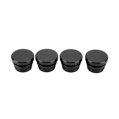 4 Pcs Allume-Cigare Plug Socket Cap Alliage D'aluminium Prise De Courant Couvercle De Poussière Pour Véhicules Avec 12v Accessoire Plug Noir