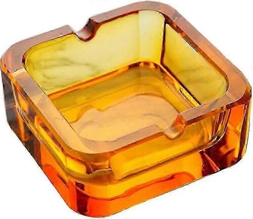 Style Crystal Square Cendrier Mode Personnalité Créative Cadeau Européen Home Office Café Hôtel Ornements Orange Cendrier