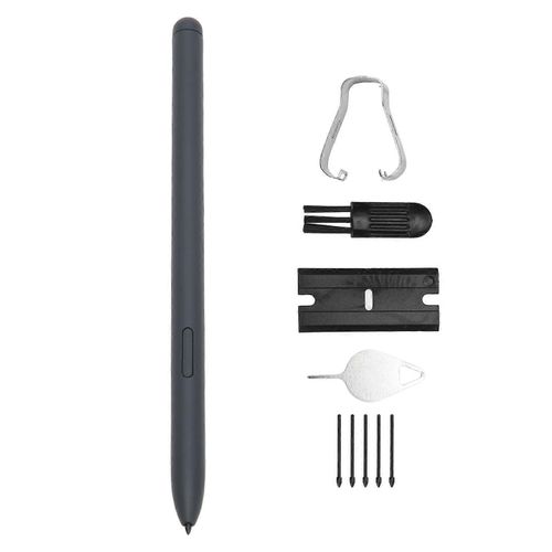 Pour Tab S6 Lite Stylus Stylet Stylo intelligent en plastique durable de taille précise très sensible avec 5 pointes pour SM P610 SM P615 Tablette Noir