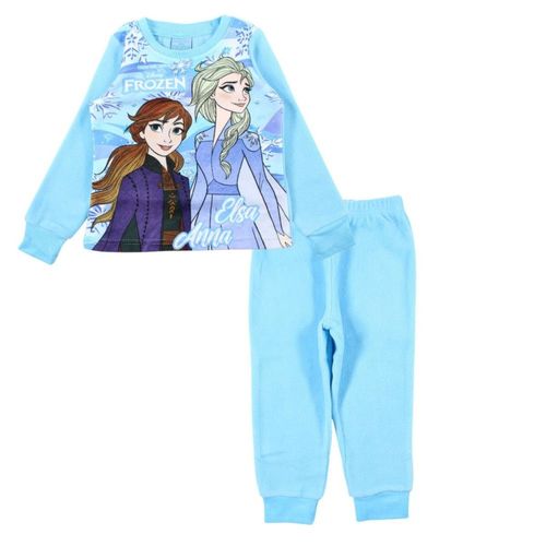 Pyjama Polaire Fille La Reine Des Neiges Bleu Ciel 2-8 Ans (Taille 5 Ans,Couleur Bleu)