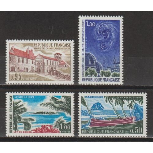 France, 1970, Série Touristique, N°1644 À 1647, Neufs.